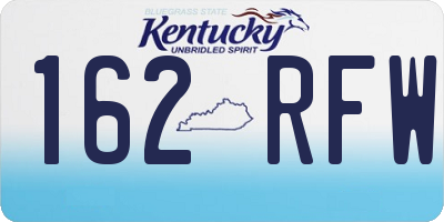 KY license plate 162RFW
