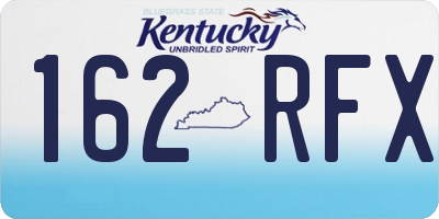 KY license plate 162RFX
