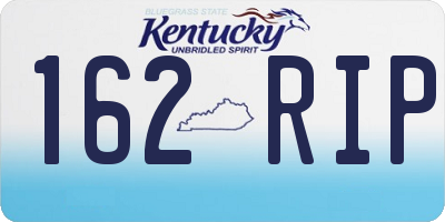 KY license plate 162RIP