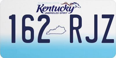KY license plate 162RJZ