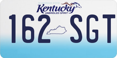 KY license plate 162SGT