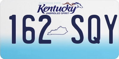 KY license plate 162SQY