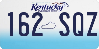 KY license plate 162SQZ