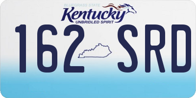 KY license plate 162SRD