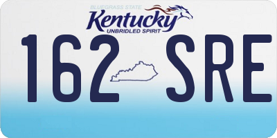 KY license plate 162SRE