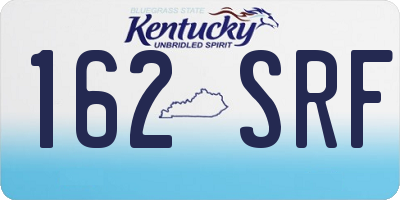 KY license plate 162SRF