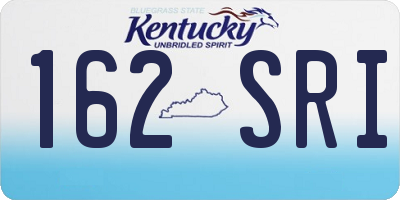 KY license plate 162SRI