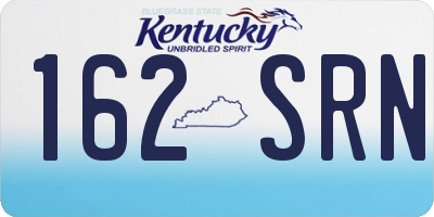 KY license plate 162SRN