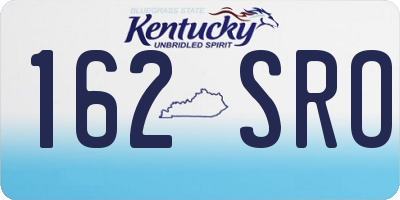 KY license plate 162SRO