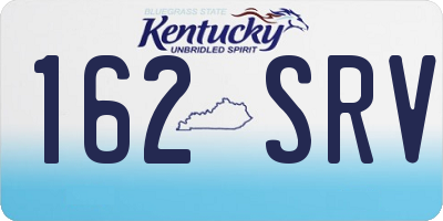 KY license plate 162SRV