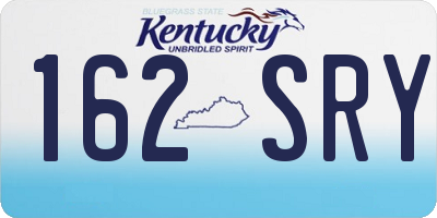 KY license plate 162SRY