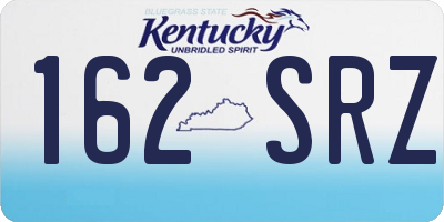 KY license plate 162SRZ