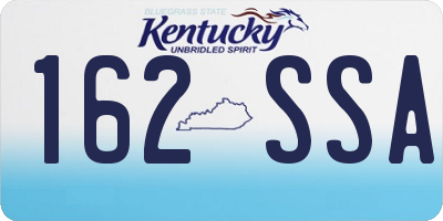 KY license plate 162SSA