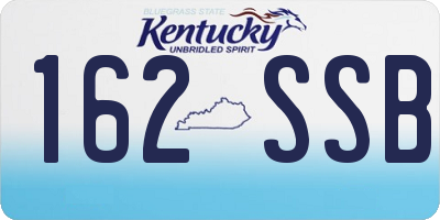KY license plate 162SSB