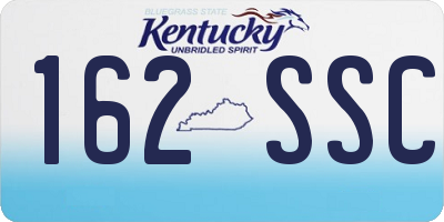 KY license plate 162SSC