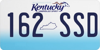 KY license plate 162SSD