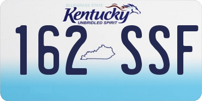 KY license plate 162SSF