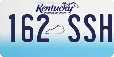 KY license plate 162SSH