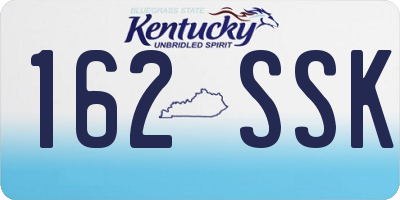 KY license plate 162SSK