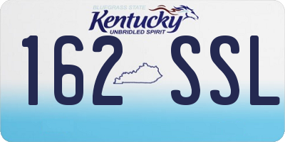 KY license plate 162SSL