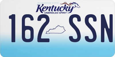 KY license plate 162SSN