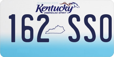 KY license plate 162SSO