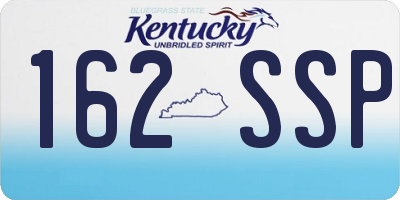 KY license plate 162SSP