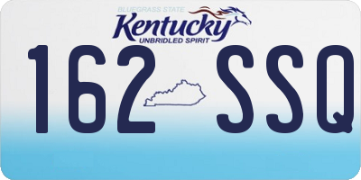 KY license plate 162SSQ