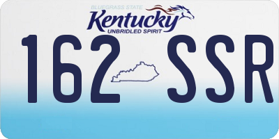 KY license plate 162SSR