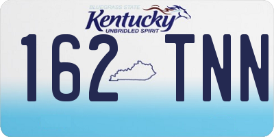 KY license plate 162TNN