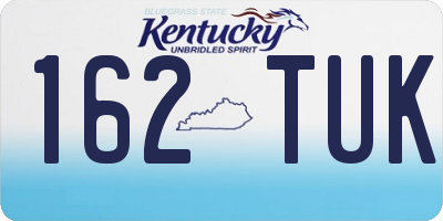 KY license plate 162TUK