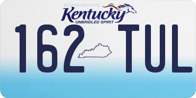 KY license plate 162TUL