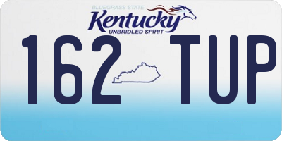 KY license plate 162TUP