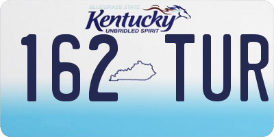 KY license plate 162TUR