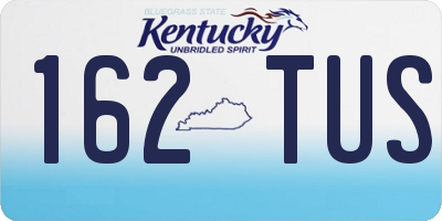 KY license plate 162TUS