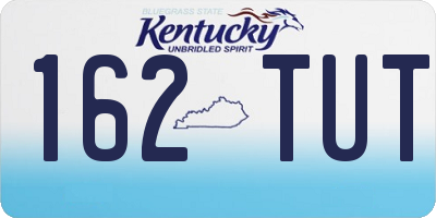 KY license plate 162TUT