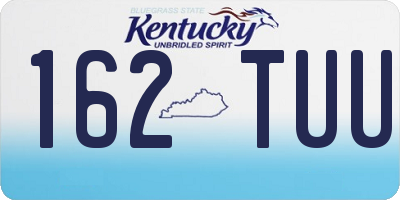 KY license plate 162TUU