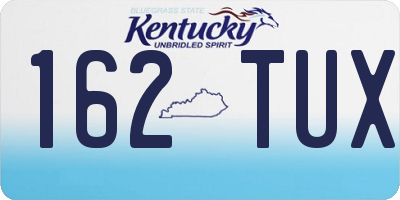KY license plate 162TUX
