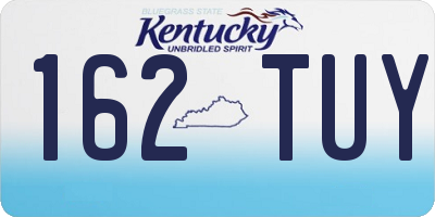 KY license plate 162TUY