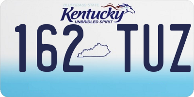 KY license plate 162TUZ