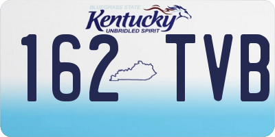 KY license plate 162TVB