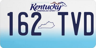 KY license plate 162TVD