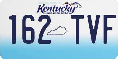 KY license plate 162TVF
