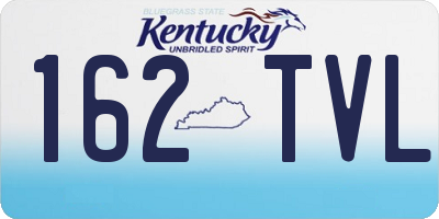 KY license plate 162TVL