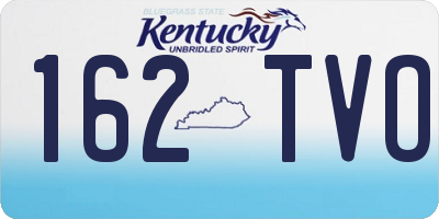 KY license plate 162TVO