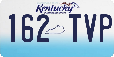 KY license plate 162TVP