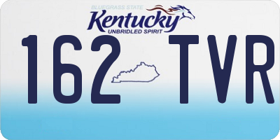 KY license plate 162TVR