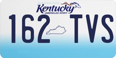 KY license plate 162TVS