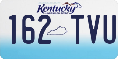 KY license plate 162TVU