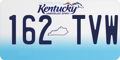 KY license plate 162TVW